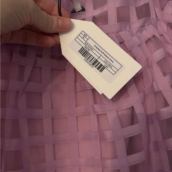 Chic Lavender Checkered Dress - Picture 2 of 3